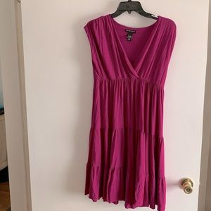 Hot pink flowy dress